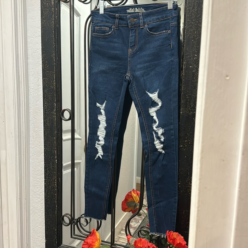 Wild Fable Distressed Highest Rise Skinny Jeans 0